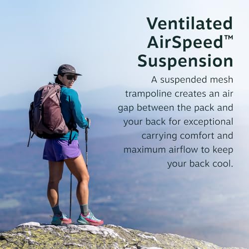 Osprey Hikelite LT 22L Hiking Backpack - Lightweight Travel Daypack with Rain Cover for Men and Women, Graphite Purple - color: Graphite Purple, style: 22l