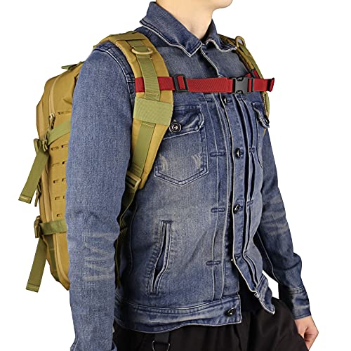 XTACER Backpack Chest Strap Adjustable Backpack Sternum Strap Chest Belt with Buckle (Pack of 4) - color: Red