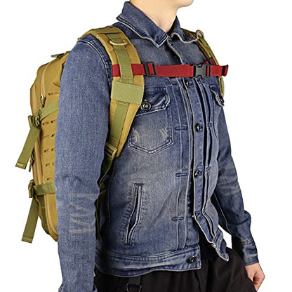 XTACER Backpack Chest Strap Adjustable Backpack Sternum Strap Chest Belt with Buckle (Pack of 4) - color: Red