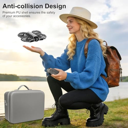 Carrying Case for DJI Neo 2 Accessories, Hard Shell Travel Storage Bag Compatible with DJI Goggles N3, RC Motion 3, Batteries & Charger Hub – Shoulder Protection Box