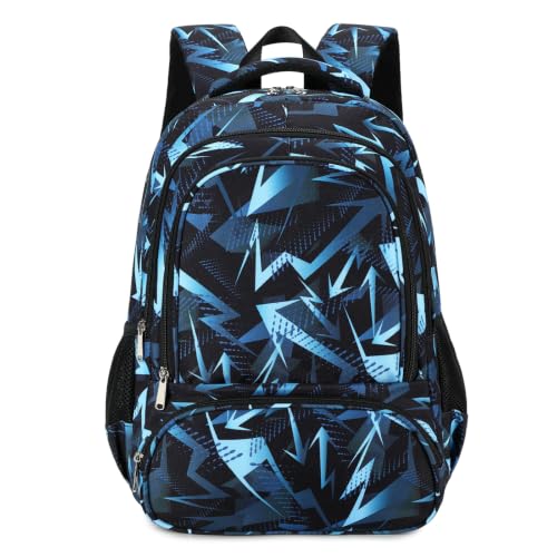 abshoo Lightweight Kids Backpack For School Boys Bookbag Kindergarten Elementary School Bags (Geometry Black-A) - color: Geometry Black-a