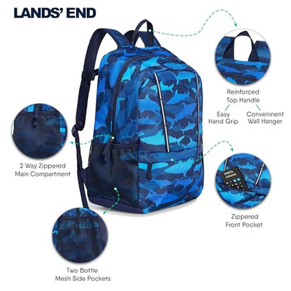 Lands' End Unisex Kids Medium ClassMate Lightweight Durable Elementary School Backpack, Limoges - color: Limoges