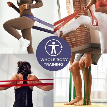 Aeromat Elite Power Band - Long Resistance Bands for Working Out, Pull Up Assistance Bands, Exercise Band, Gym Bands, Workout Bands Resistance for Men & Women - size: 70 - 175lbs