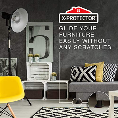Felt Furniture Sliders Hardwood Floors X-PROTECTOR – 24 PCS 2 1/2 inch Furniture Sliders – Heavy Duty Felt Sliders Hard Surfaces – Move Your Furniture Easily & Safely! - size: 24 PCS 2 1/2 inch