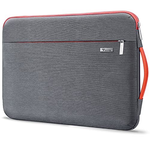Voova Laptop Sleeve Case 13 13.6 Inch with Handle, 360°Protective Waterproof Slim Computer Bag Cover Compatible with MacBook Air 13 M1/M2/M3/M4 2020-2024, MacBook Pro 13, IPad Air/Pro 13, Grey - color: Grey, size: 12.6-13.6 Inch