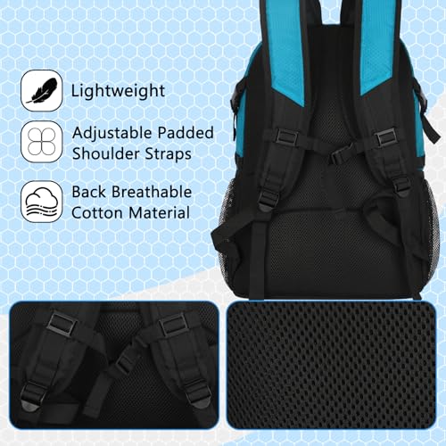 Goloni 30L Sports Backpack with Ball Compartment & Ventilated Shoe Pocket,Basketball Soccer Bag for Youth Boys Girls - color: Blue