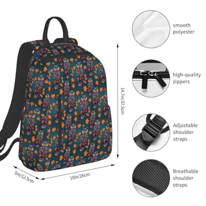 Anti Scratch Polyester Backpack Boho Mandala Owl, Smooth Surface Multipurpose Travel Pack for All Weather Daily Use Unisex - color: Picture (44)