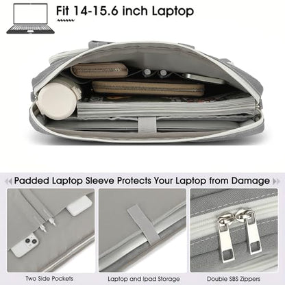 15-15.6 inch Laptop Shoulder Bag, for MacBook Pro 16, Hp Lenovo Dell 14 inch Waterproof Messenger Bag Case Sleeve (gray) - color: Gray