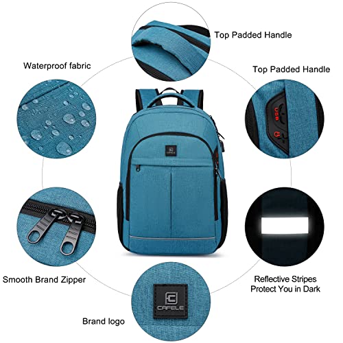 Backpack,Bookbag for Men and Women, 17.3 inch TSA Water Resistant Business Travel Laptop Backpack,Durable College School Backpack Bookbag for Teens, Lake blue - color: 17.3 Inch-lake Blue