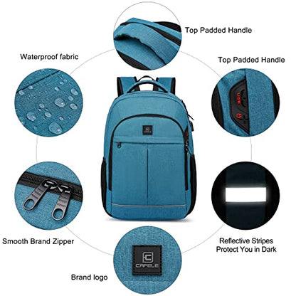 Backpack,Bookbag for Men and Women, 17.3 inch TSA Water Resistant Business Travel Laptop Backpack,Durable College School Backpack Bookbag for Teens, Lake blue - color: 17.3 Inch-lake Blue