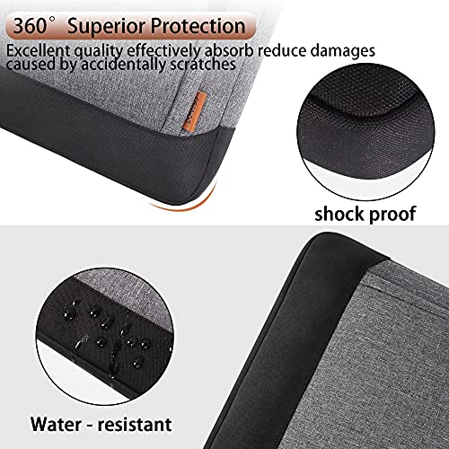 DOMISO 15-15.6 Inch Laptop Bag Business Briefcase Laptop Case Compatible with Lenovo 15.6" Ideapad 330/16" MacBook Pro/HP EliteBook 850 G3/Envy x360 15/Latitude 3580/Acer Chromebook/Asus,Grey - color: Grey / Black, size: 15 - 15.6 Inch