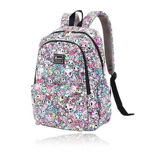 tokidoki Large Backpack for Women, 15.6 Inch Laptop Travel Backpack, Airline Approved Backpack, Gifts for Weekender Work＆Casual - color: Black Unicorno-large