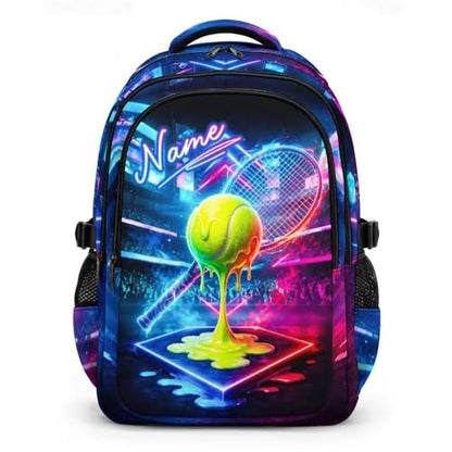 Boys Backpack for Kids Teens Personalized Tennis Bookbag for School Hiking Travel, Lightweight Backpacks for Kindergarten Primary Elementary Middle - color: Green