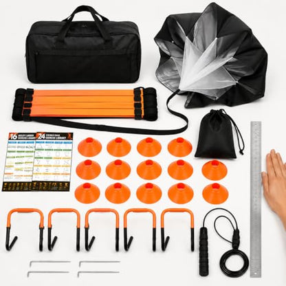 Agility Training Equipment, Speed Training Equipment, Agility Ladder Training, 12-Piece Multicolor PVC, Customizable for Football, Soccer, Basketball