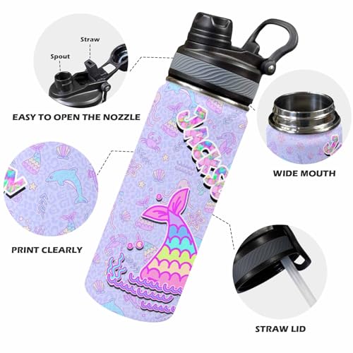 Custom Diaper Bag for Girls Personalized Diaper Bag Backpack &Insulated Water Bottle with Name Custom Monogram Baby Travel Bag Nursing Diaper Mommy Backpack with Adjustable Shoulder Straps Nappy Bag - color: Design 10