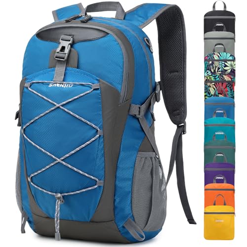 40L Hiking Backpack Lightweight Daypack Waterproof Travel Camping Backpack for Men Women Sport Packable - color: A4-blue
