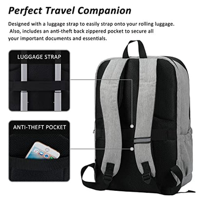 MAXTOP Deep Storage Laptop Backpack Business Anti-theft Backpacks[Water Resistant] College School Computer Bookbag Fits 17 Inch Laptop - color: Medium Gray, size: 17 inch, style: Daypack Backpacks