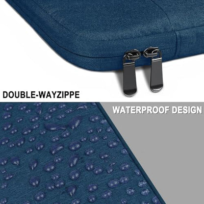 Laptop Sleeve Case 14 Inch, Water Resistant Traveling Computer Cover with Handle, Shockproof Protective Carrying Laptop Bag Compatible for 14 Inch MacBook Air/Pro, HP, Dell, Lenovo, Blue - color: Blue, size: 14 Inch