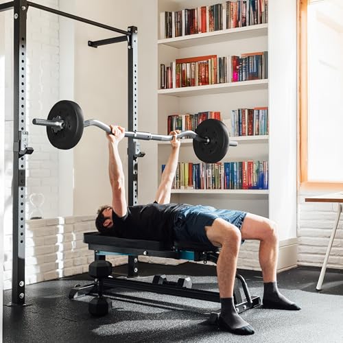 Yaheetech 55lb Curling Bar with Weights Barbell Dumbbell Weight Set Gym Lifting Exercise Workout Curl Bar