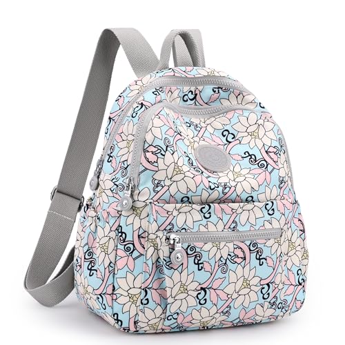 Pealwel Mini Backpack Purse for Women,Small Nylon backpacks for Ladies Backpacks Women Anti Theft Travel Bag (Vine flower) - color: Vine Flower