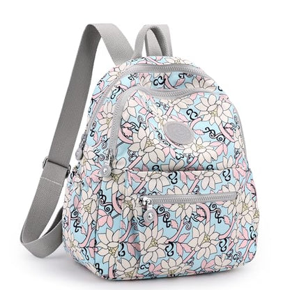 Pealwel Mini Backpack Purse for Women,Small Nylon backpacks for Ladies Backpacks Women Anti Theft Travel Bag (Vine flower) - color: Vine Flower