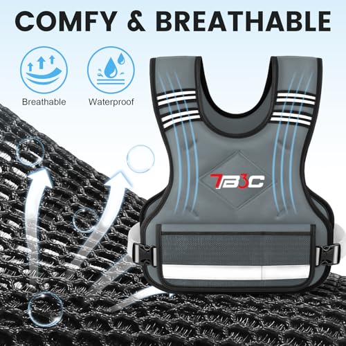 TB3C Adjustable Weighted Vest Woman, 4-10/11-20/20-30 LB Weight Vest for Women, Plus Size Womens Weighted Vest - color: Grey, size: 04-10LB