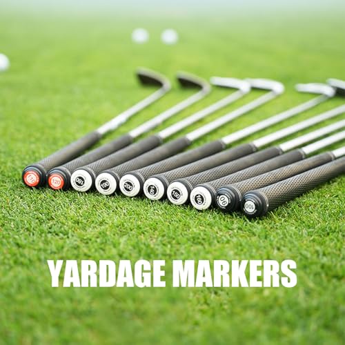 SUNGOOYUE Golf Club Distance Markers, 20 Pack Easy Install Golf Ball Makers Reference for Golfers & Training Sessions - color: Black