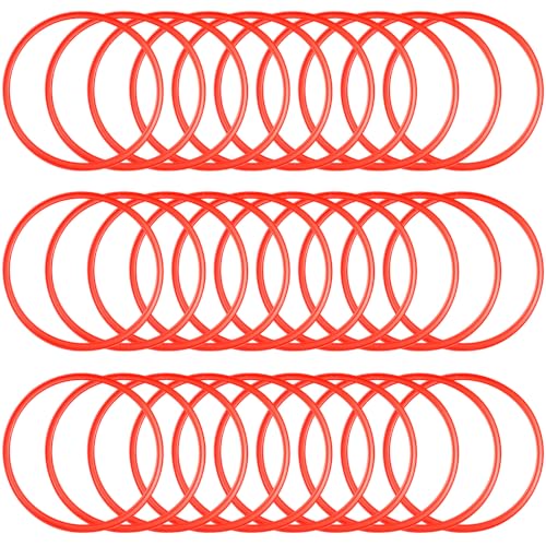 Deekin Agility Rings Speed and Agility Training Rings Exercise Speed Circle Jumping Hoops for Training Toss Equipment - color: Red, size: 15 Inch