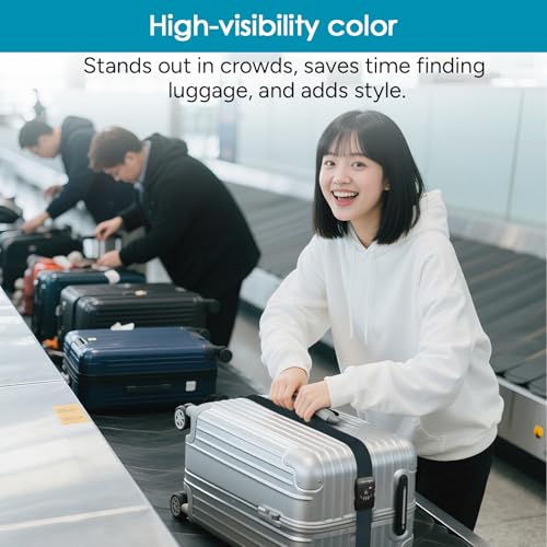 Travel Inspira TSA-Approved Luggage Strap, Heavy-Duty Adjustable Suitcase Belt for 20-28 Inch Travel Bags, Durable Navy Blue Nylon Anti-Theft Protection for Business Travel - color: Navy Blue