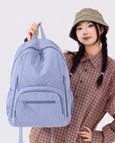 Backpack for Women, Work College Laptop Backpack, Lightweight Travel Backpack Purse, Casual Daypack Bag (Blue) - color: Blue