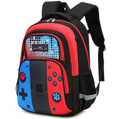 abshoo Cute Game School Backpack For Boys Elementary Kindergarten Kids School Bag (Gamer Black) - color: Gamer Black