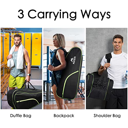 MATEIN Tennis Bag 6 Rackets, Large Racket Bag with Shoe Compartment, Cooler | Extra Large, Protective, Convertible, Removeable Shoulder Strap, Insulated Cooler Pocket, Water Resistant, Men Tournament Use