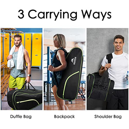 MATEIN Tennis Bag 6 Rackets, Large Racket Bag with Shoe Compartment, Cooler | Extra Large, Protective, Convertible, Removeable Shoulder Strap, Insulated Cooler Pocket, Water Resistant, Men Tournament Use