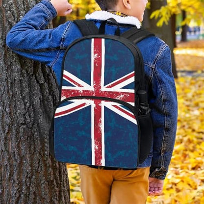 Talayituse Britain Flag Print Backpack for Girls Women, Lightweight Laptop Bookbag Student 17 Inch School Backpack Schoolbag Daypack with Handle for Travel College - color: Britain Flag