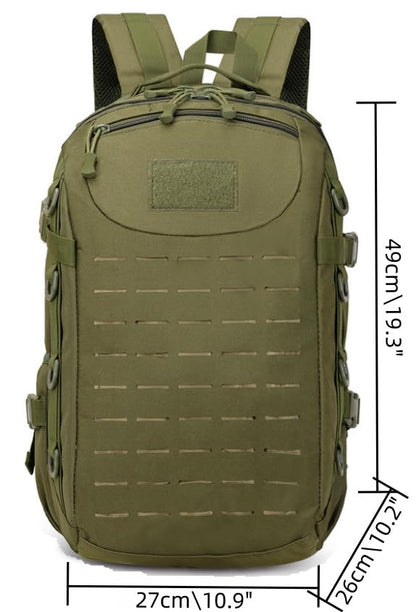 Heavy duty zipper military backpack Outdoor Tactical Backpack，Nylon canvas Knapsack，hiking camping travel Backpack， 3-day backpack，water resistant (army green) - color: Army Green