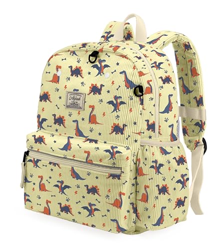 atgark Corduroy Toddler Backpack for Boys 2-5: Preschool Backpack for Boys - color: Flame Dino, style: Age 2-5 (13.3" H Fit A4 Folder)