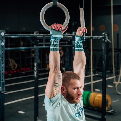 Velites - All Terrain Grips - Official Crossfit® Games Gymnastics Grips - No-Chalk Required - for All Bars & Surfaces - Includes Wristbands & Bag - color: Mint, size: X-Large