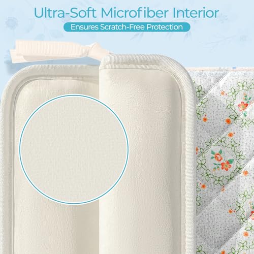 11.6 inch Cotton Quilted Laptop Sleeve for Women, Aesthetic Puffy Laptop Case Carrying Bag Compatible with MacBook Air/Pro 11.6, Soft Computer Liner Bag (Coloful Pin, 11.6 inch) - color: Coloful Pin, size: 11.6 inch