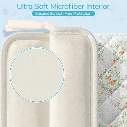 11.6 inch Cotton Quilted Laptop Sleeve for Women, Aesthetic Puffy Laptop Case Carrying Bag Compatible with MacBook Air/Pro 11.6, Soft Computer Liner Bag (Coloful Pin, 11.6 inch) - color: Coloful Pin, size: 11.6 inch