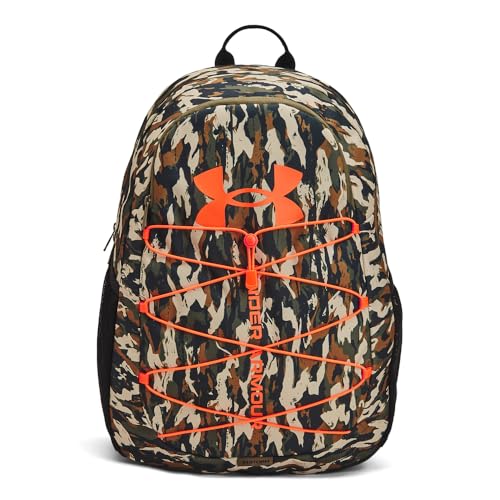 Under Armour Hustle Sport Backpack - color: (390) Marine Od Green / Marine Od Green / Blaze Orange