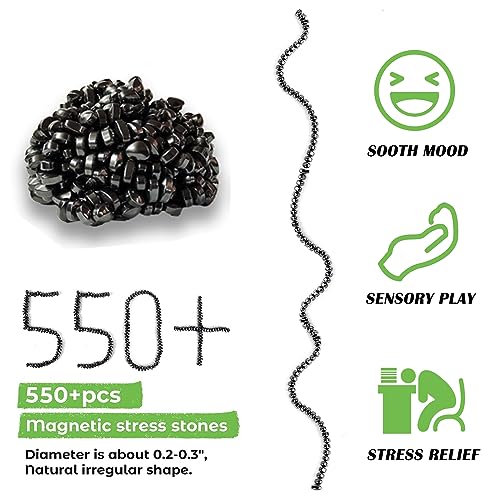 550pcs Fidget Toys Adults ，Sensory Toys， Desk Fidgets Toys for Office Stress/Anxiety Relief (550 PCS) - size: 550 PCS (Black)