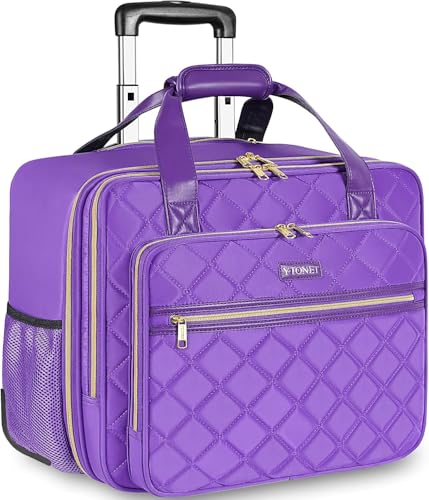 Ytonet Rolling Briefcase for Women, Extra Large Rolling Laptop Bag Fits 18 Inch Laptop, Computer Bag with wheels for Work Travel College Business Overnight Wife Mom Teacher, Purple - color: Purple, size: X-Large