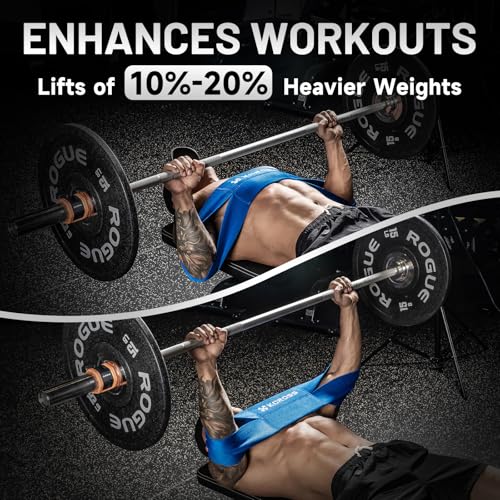KCROSS Bench Press Band for Men and Women, Weight Lifting Bench Press Band, Push Up Exercise Bench - color: Blue (Under-180lbs), size: M(7.6in)