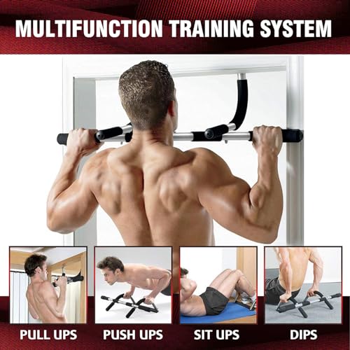 Pull Up Bar for Doorway, Upgrade Chin up Bar for Doorway Without Screws, Weight Lifting Hooks Pair Weightlifting Hooks Heavy Duty,