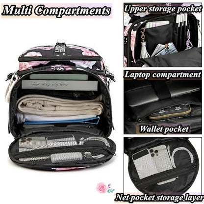 Gym Duffle Bag Backpack with Shoe Compartment,4 ways Travel Backpack for Women and Men,Multi-Functional Weekender bag with Waterproof Layer&Laptop Compartment for Fitness, Travel,Camping - color: Red