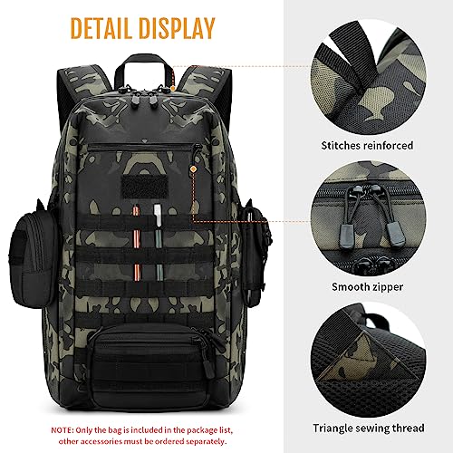 HUNTVP 10L/20L/30L Tactical Backpack Military MOLLE Backpack Rucksack Gear Tactical Assault Pack for Hunting Camping Trekking (30L-Camo) - color: Camo, size: 30L