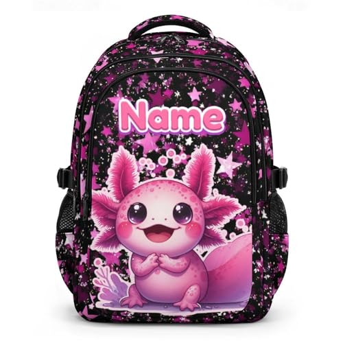 Girls Backpack Custom Backpacks with Name for Kids Back to School, Durable 17 Inch Schoolbags for School Travel Picnic - color: Pink2