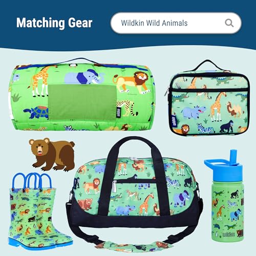 Wildkin 15-inch Kids Backpack – Durable, Padded, Adjustable for School & Travel - Wild Animals - color: Wild Animals, size: 15 Inch