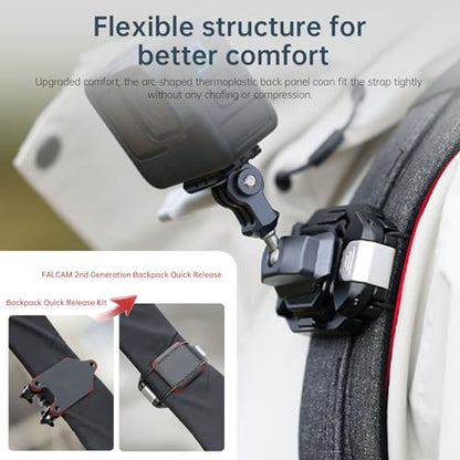 ULANZI F38 Camera Backpack Strap Clip Quick Release Kit for Backpack Straps V2, QR Plate Camera Tripod Mount - size: Backpack Straps V2 Kit