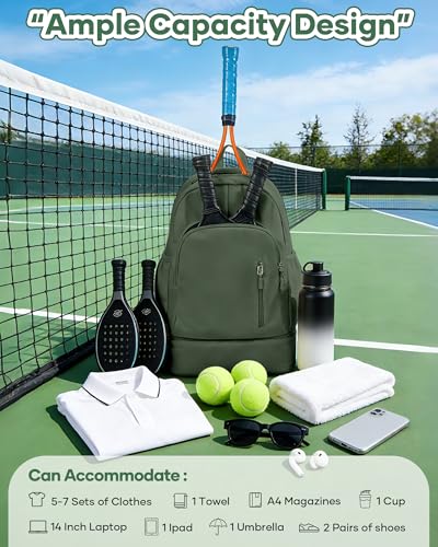 Gym Backpack for Women Men,Waterproof Gym Backpack with Shoe Compartment,Lightweight Sports Gym Bag Casual Daypack,Army Green - color: C-army Green